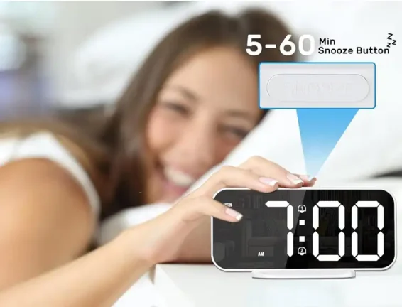 LED Mirror Alarm Clock
