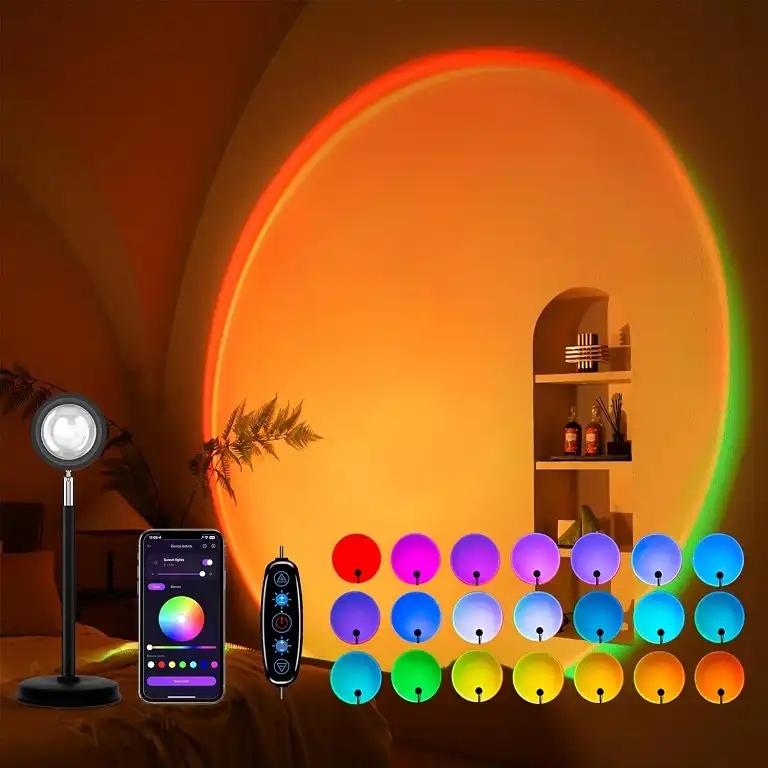 viral home gadgets sunset projection lamp
